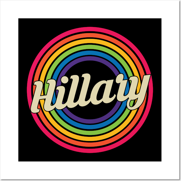 Hillary - Retro Rainbow Style Wall Art by MaydenArt